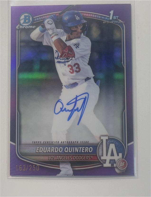 2025 Bowman Chrome #1st Eduardo Quintero — front