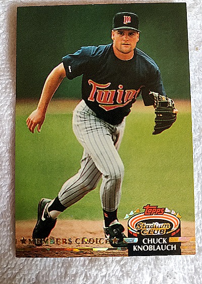 1992 Topps Stadium Club Members Choice #601 Chuck Knoblauch — front