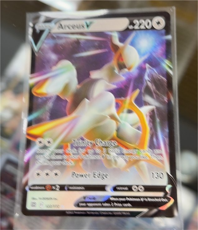 2022 Pokémon TCG Brilliant Stars #122 Arceus V — front