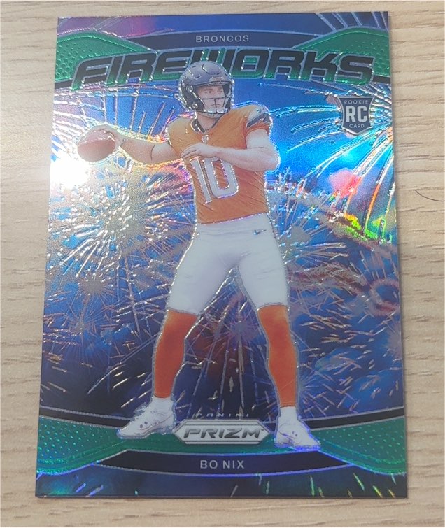 2024 Panini Prizm Fireworks #23 Bo Nix — front