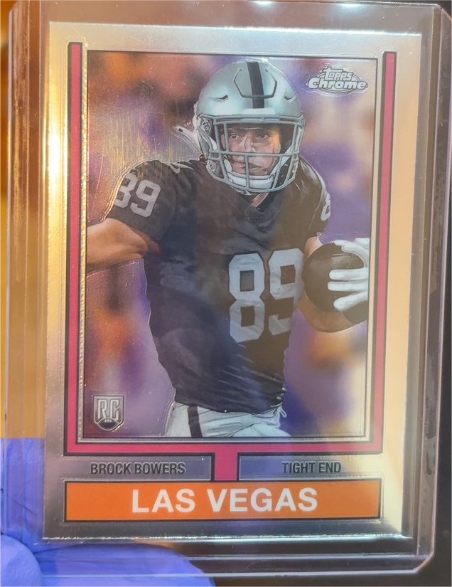 2024 Topps Chrome 1974 Throwback #74TF-12 Brock Bowers — front