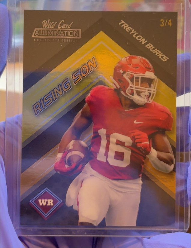 2021 Wild Card Alumination Collegiate Edition #3/4 Treylon Burks Rising Son — front
