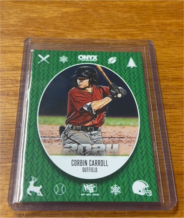 2025 Onyx Holiday Rewind Green Corbin Carroll — front