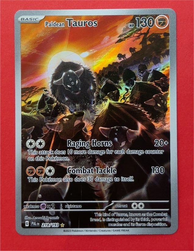 2023 Pokémon SV02: Paldea Evolved #218/193 Paldean Tauros — front
