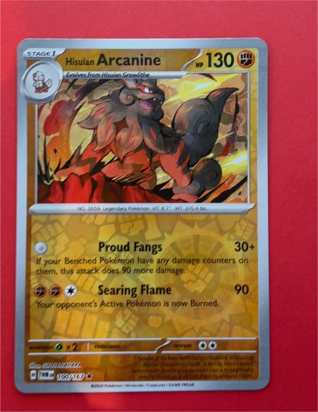 2024 Pokémon Twilight Masquerade #100 Hisuian Arcanine — front