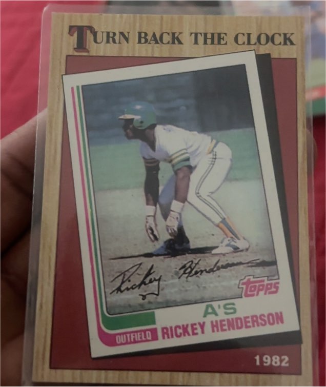 1987 Topps #311 Rickey Henderson Turn Back The Clock — front