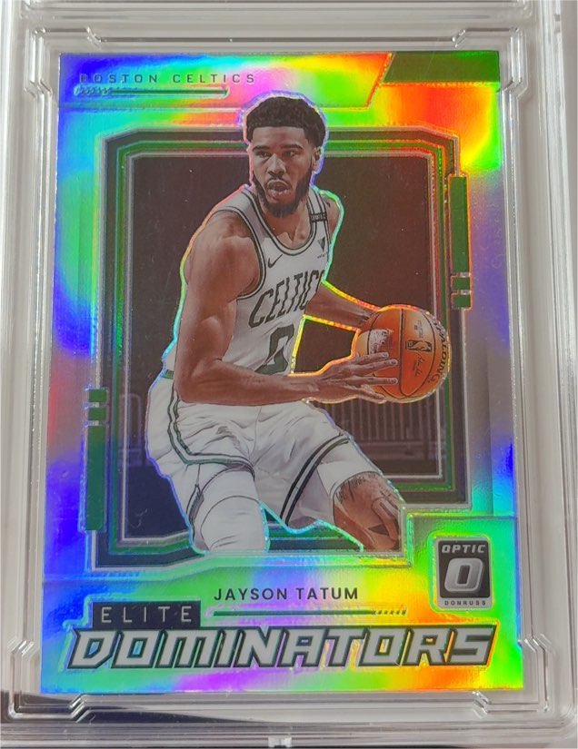 2021-22 Donruss Optic Elite Dominators #12 Jayson Tatum — front