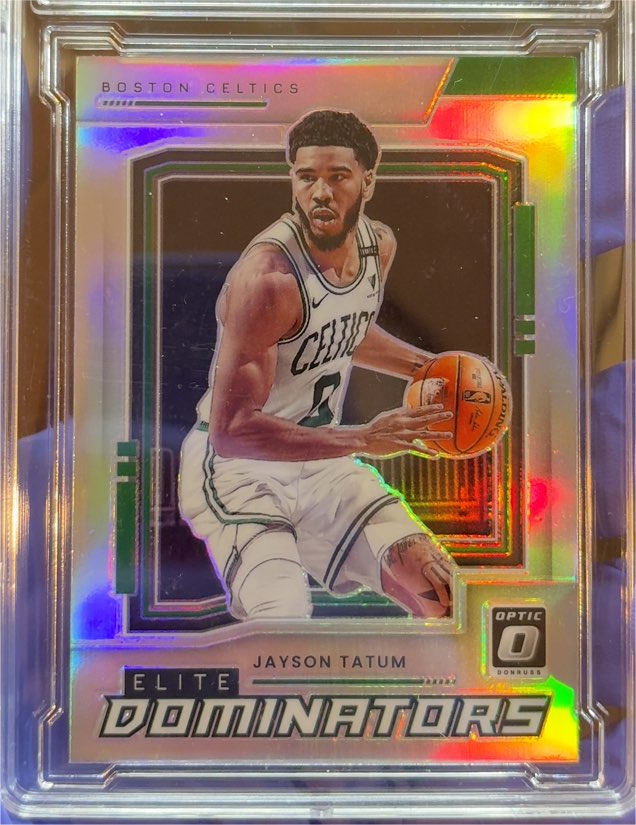 2021-22 Donruss Optic Elite Dominators #12 Jayson Tatum — front