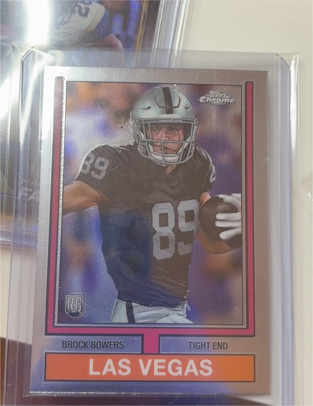 2024 Topps Chrome 1974 Topps Football #74TF-12 Brock Bowers — front