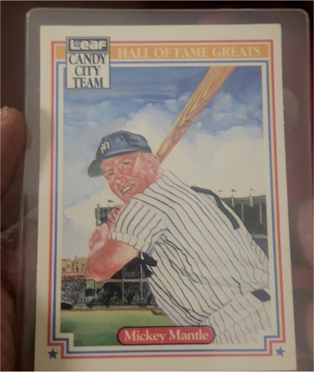 1987 Leaf Candy City Team #H1 Mickey Mantle — front