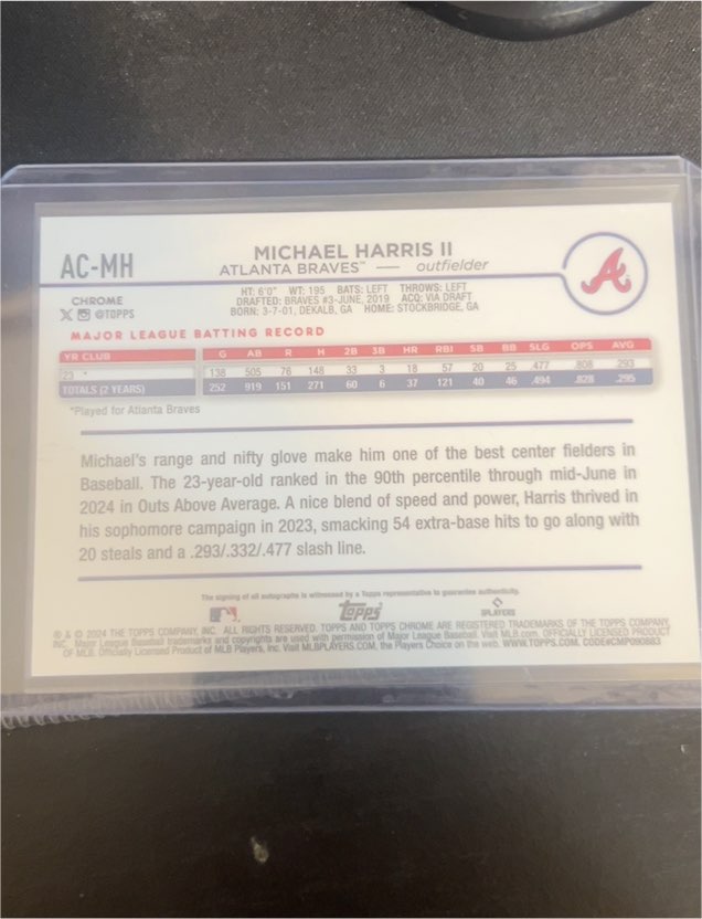 2024 Topps Chrome Update #AC-MH Michael Harris II — front