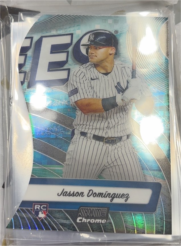 2024 Topps Stadium Club Chrome Triumvirates #TRI-9 Jasson Dominguez — front