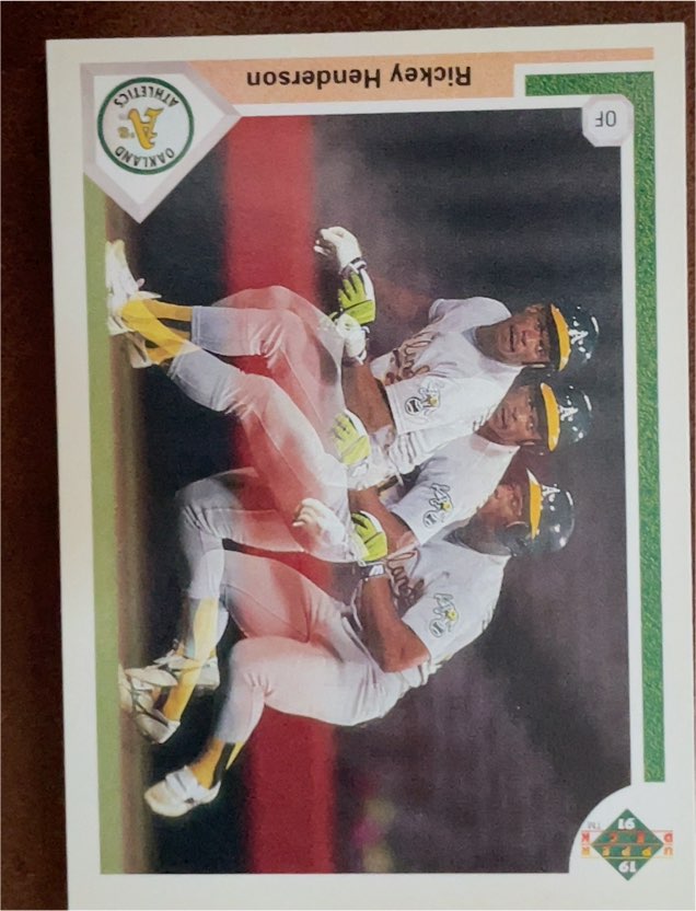 1991 Upper Deck #444 Rickey Henderson — front