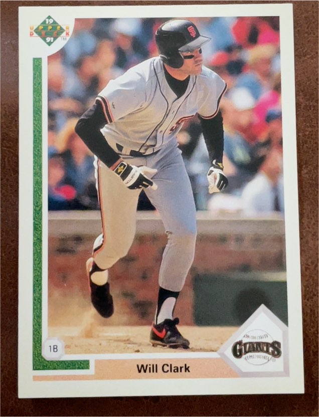 1991 Upper Deck #445 Will Clark — front