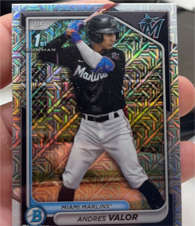 2024 Bowman Chrome #BCP-196 Andres Valor — front
