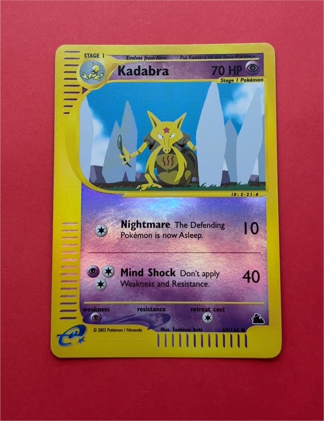 2003 Pokémon Expedition #69 Kadabra — front