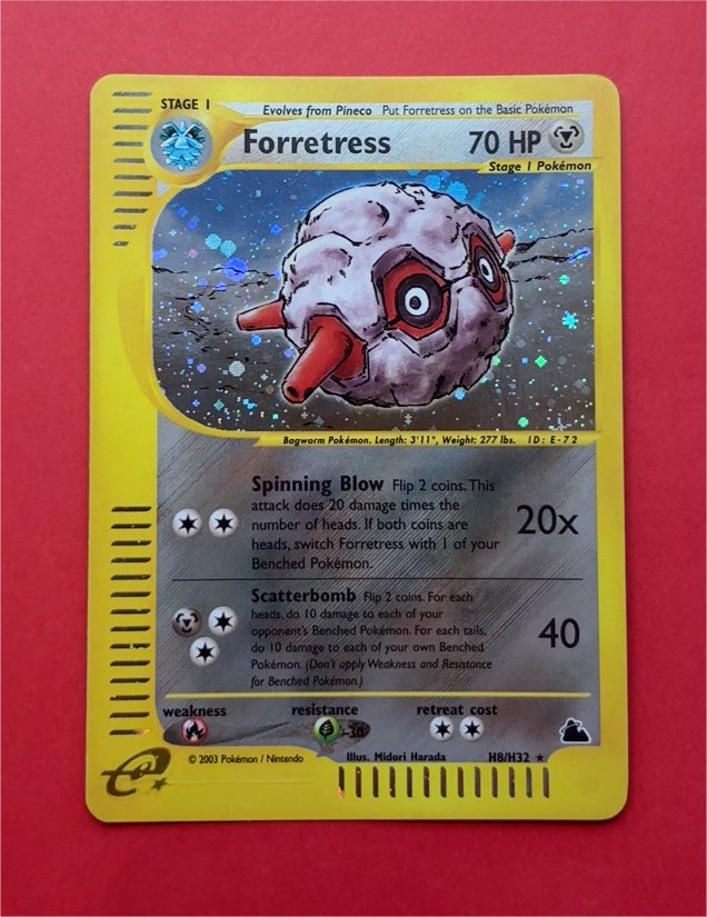 2003 Pokémon Skyridge #H8/H32 Forretress — front