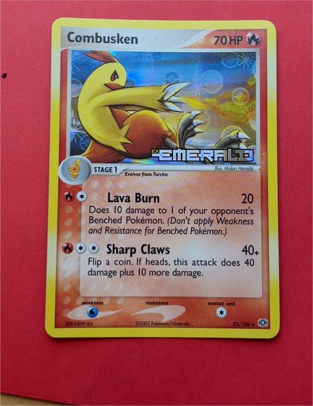 2005 Pokémon EX Emerald #25 Combusken — front