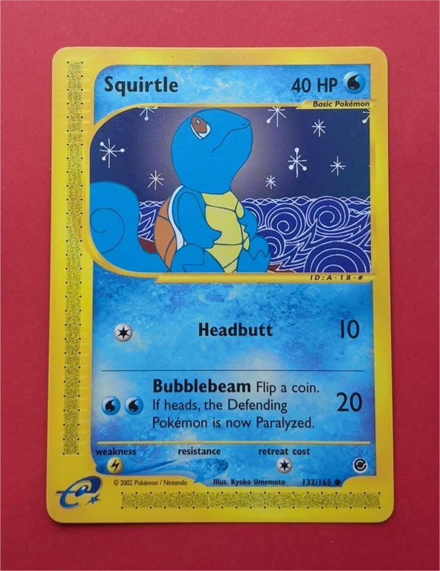 2002 Pokémon Expedition #132 Squirtle — front