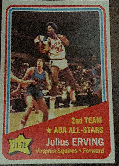 1972 Topps Basketball #255 Julius Erving (All-Star) — front