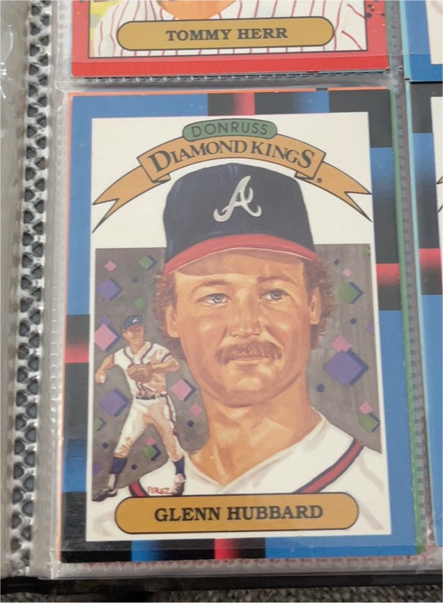 1988 Donruss Diamond Kings #22 Glenn Hubbard — front