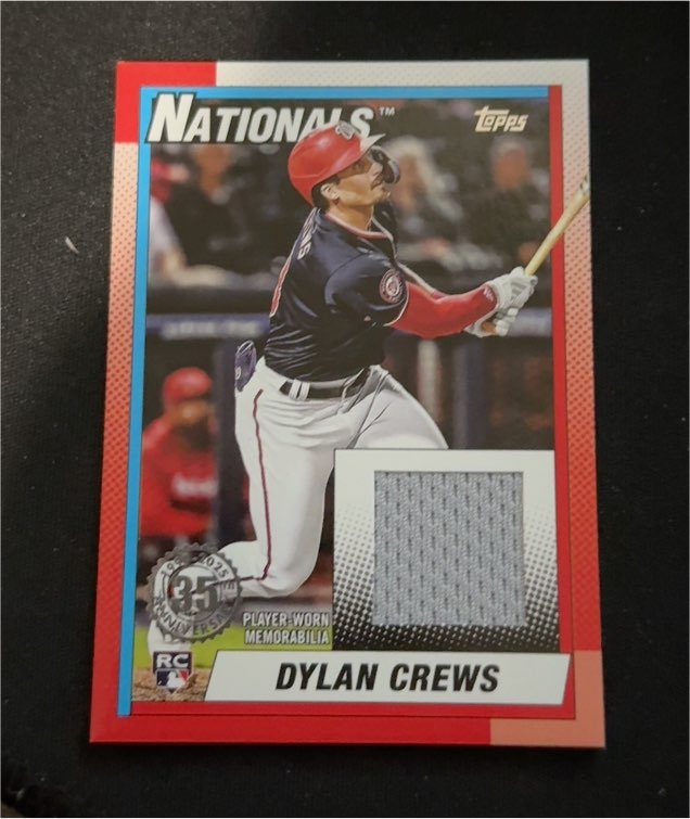 2025 Topps Series 1 - 1990 Topps Baseball Relics #T90R-DC Dylan Crews — front