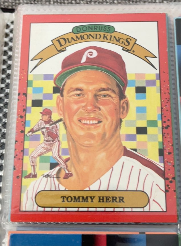 1990 Donruss Diamond Kings #21 Tommy Herr — front