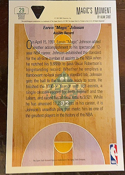1991 Upper Deck #29 Earvin "Magic" Johnson — front