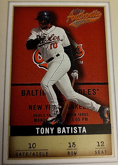 2002 Fleer Authentix #15 Tony Batista — front