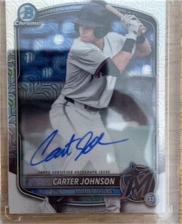 2025 Bowman Chrome #BMA-CJ Carter Johnson — front