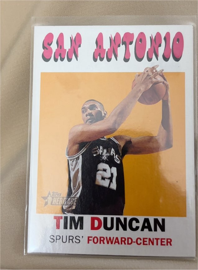 2000-01 Topps Heritage #4 Tim Duncan — front