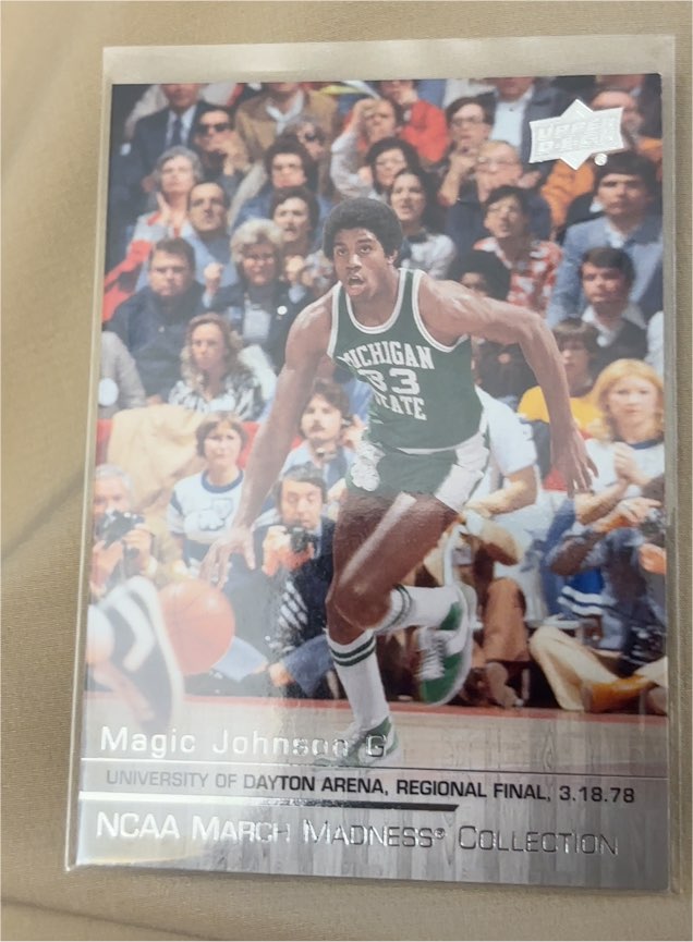 2014-15 Upper Deck NCAA March Madness #MG-1 Magic Johnson — front
