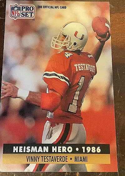 1991 Pro Set #41 Vinny Testaverde — front