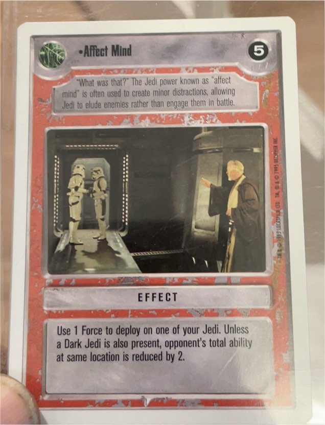 1995 Star Wars CCG Premiere Affect Mind — front