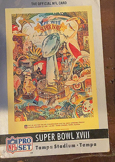 1990 Pro Set #18 Super Bowl XVIII — front
