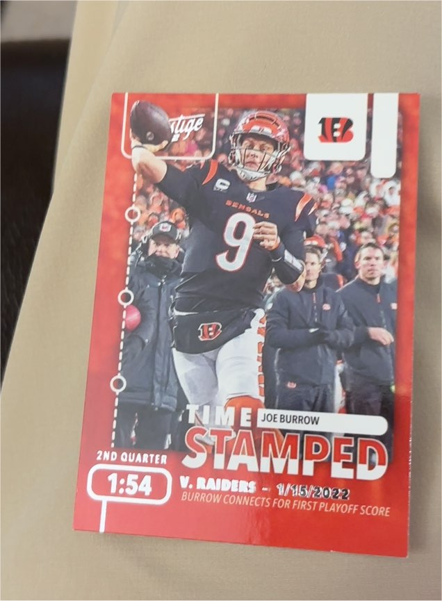 2022 Panini Prestige Time Stamped #TS-3 Joe Burrow — front