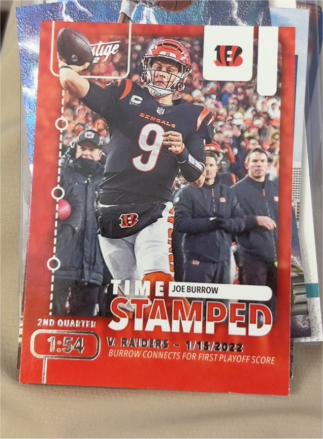 2022 Panini Prestige Time Stamped #TS-3 Joe Burrow — front