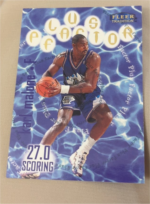 1998-99 Fleer Tradition Plus Factor #144 Karl Malone — front