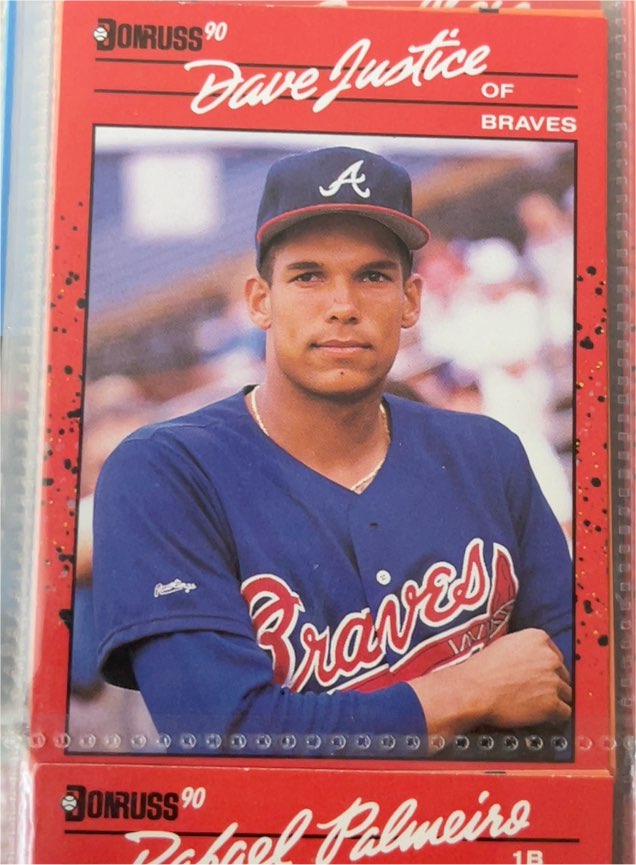 1990 Donruss #704 Dave Justice — front