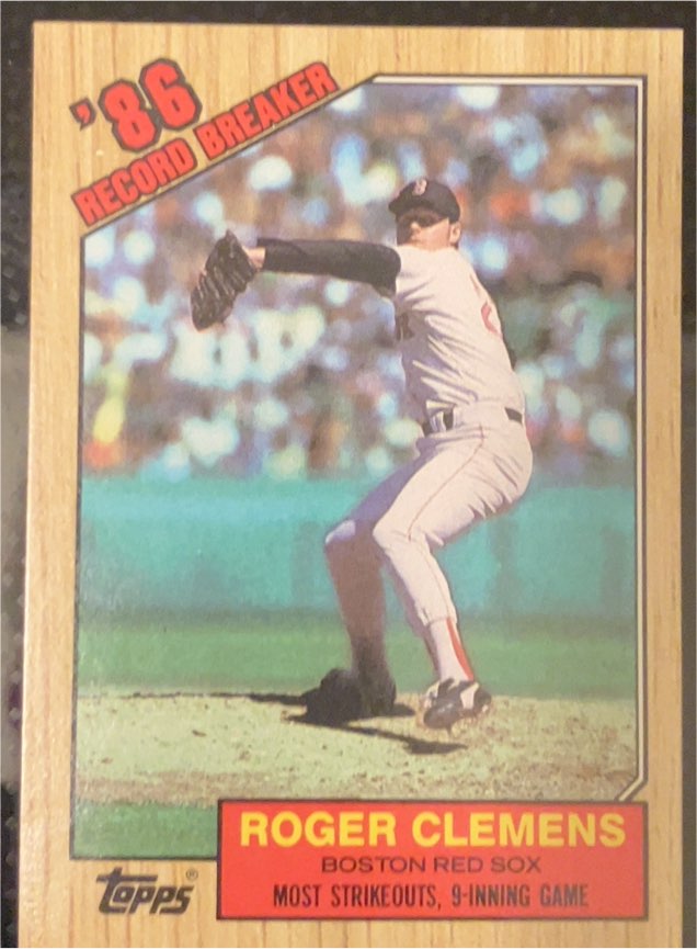 1987 Topps #1 Roger Clemens — front
