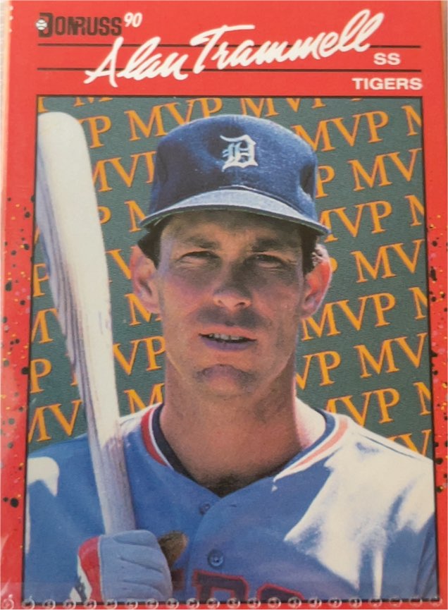 1990 Donruss #BC-26 Alan Trammell Bonus MVP's — front