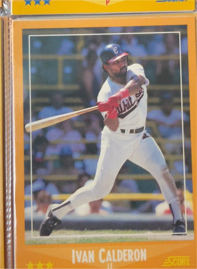 1988 Score #607 Ivan Calderon — front