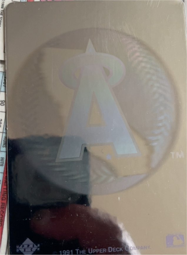 1991 Upper Deck #NNO California Angels Team Logo Hologram — front