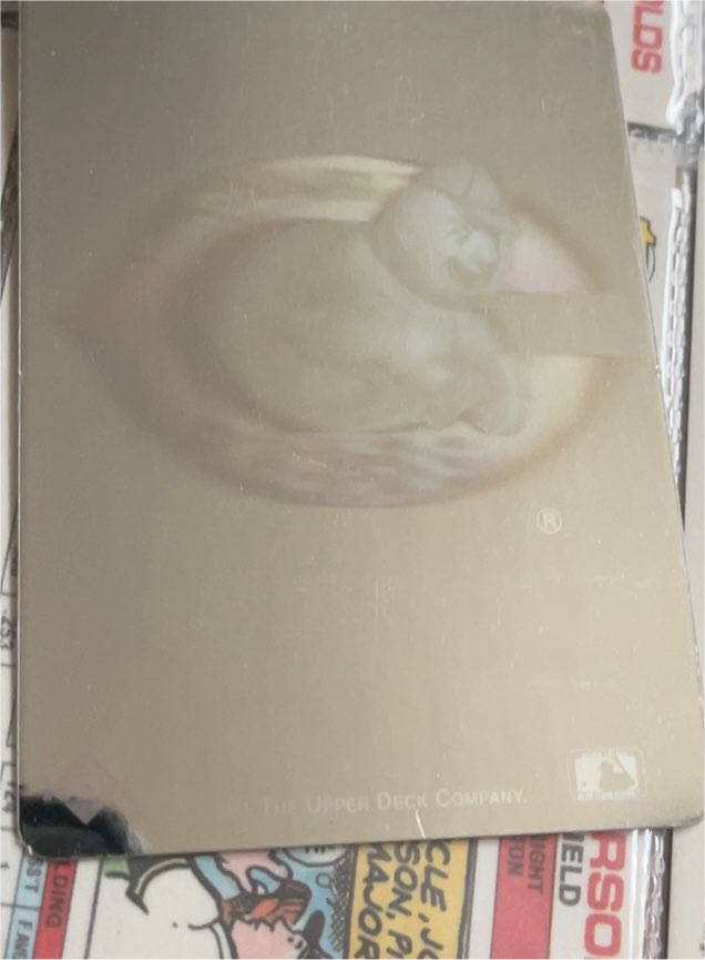 1991 Upper Deck Baseball Card Cincinnati Reds Logo Hologram — front
