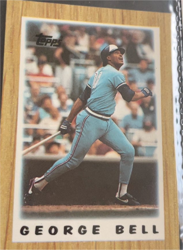 1987 Topps Mini Leader #74 George Bell — front