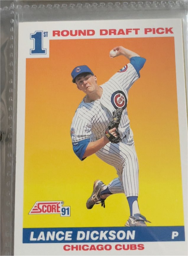 1991 Score #385 Lance Dickson — front