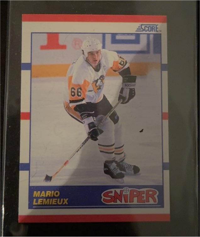 1990-91 Score #337 Mario Lemieux Sniper — front