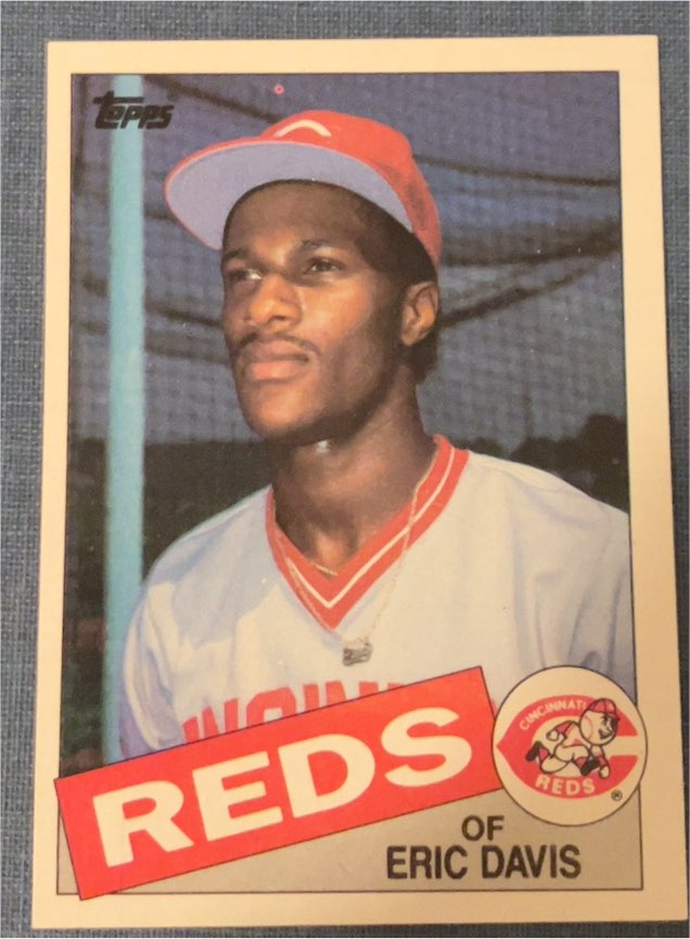 1985 Topps #627 Eric Davis — front