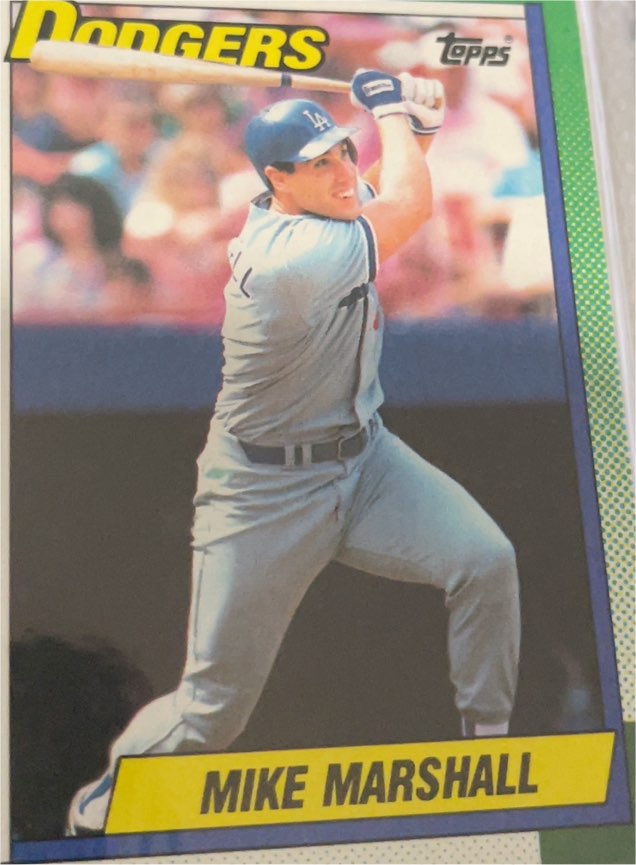 1990 Topps #198 Mike Marshall — front