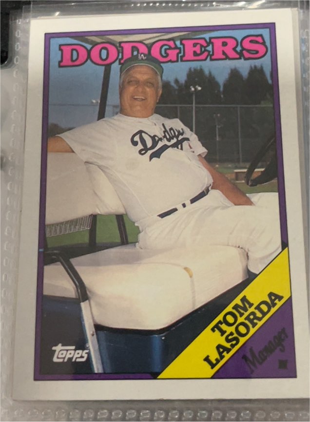1988 Topps #74 Tom Lasorda — front